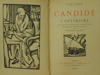 First page of first edition of Candide Book